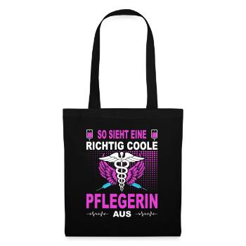 Pflegerin Geschenke Pflege Lustig Krankenpflegerin - Stoffbeutel - Schwarz - Vorne