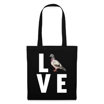 Pigeons Pigeon - Sac en tissu - noir - Devant