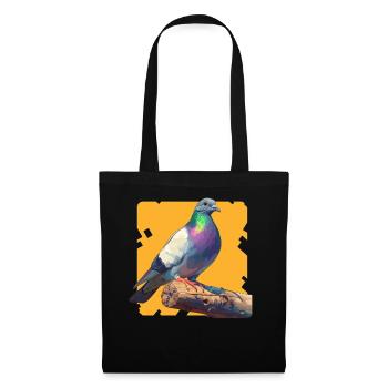 Pigeons Pigeon - Sac en tissu - noir - Devant