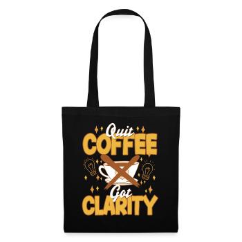 Kaffeeentzug Koffeinfrei Ex-Kaffeetrinker - Stoffbeutel - Schwarz - Vorne