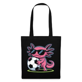 Pink Axolotl with Football Glow - Tote Bag - black - Front