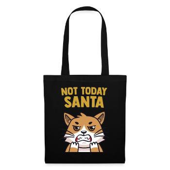 Humour Chat Pas Aujourd’hui Père Noël Drôle - Sac en tissu - noir - Devant