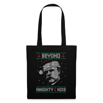 BEYOND NAUGHTY & NICE NIETZSCHE UGLY CHRISTMAS - Stoffbeutel - Schwarz - Vorne
