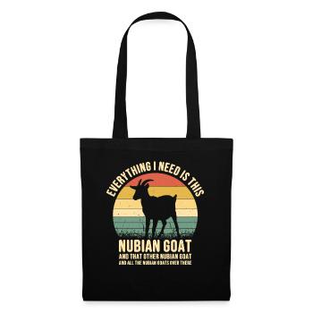  Nubian Goat Owner Goat Plush Stuffed Animal - Tote Bag - black - Front
