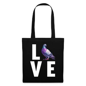 Pigeons Pigeon - Sac en tissu - noir - Devant