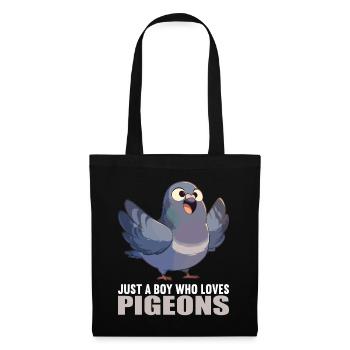 Pigeons Pigeon - Sac en tissu - noir - Devant