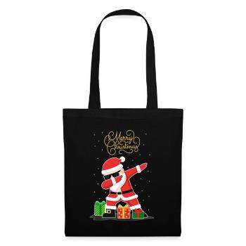 Drôle de Père Noël qui tamponne la neige - Sac en tissu - noir - Devant