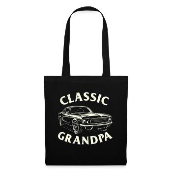Grand-père classique Humour drôle d’amateur de voitures à l’ancienne - Sac en tissu - noir - Devant