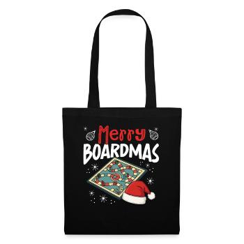 Merry Boardmas, Lustige Weihnachts-brettspieler - Stoffbeutel - Schwarz - Vorne
