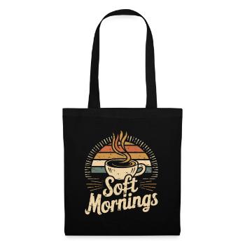 Soft Mornings – Vintage Morgenkaffee - Stoffbeutel - Schwarz - Vorne
