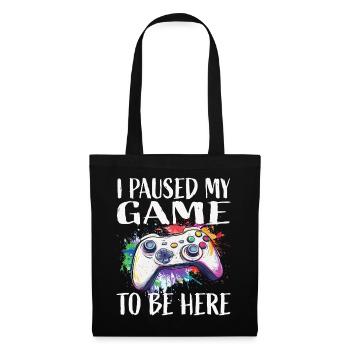 I paused my game – colored gamepad - Tote Bag - black - Front