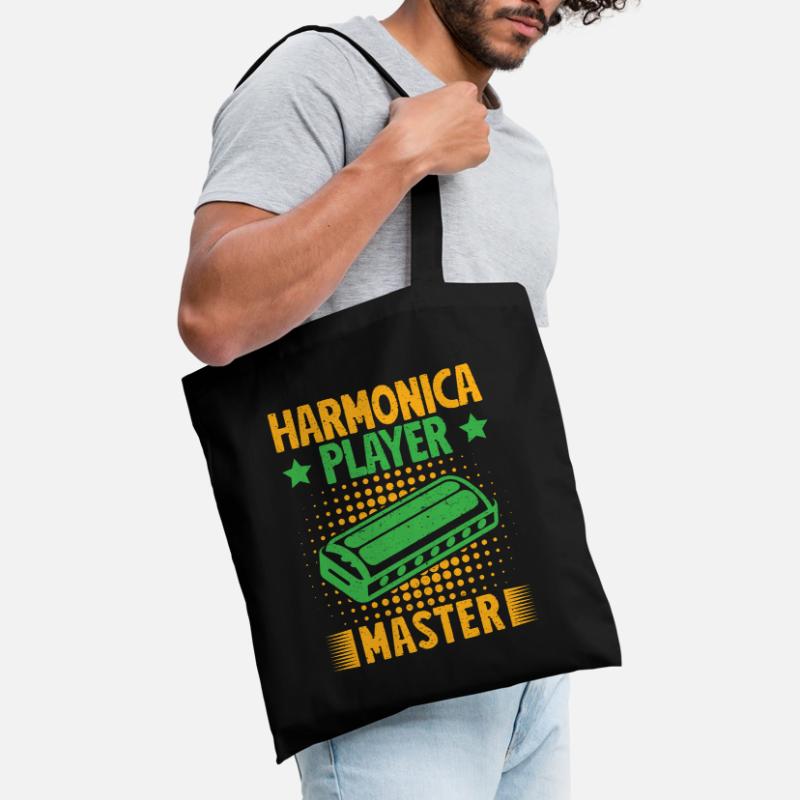 Funny Harmonica Player Master Harmonica Tote Bag