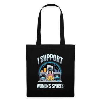 I Support Women's Sports Unwearable Bootleg - Tote Bag - black - Front