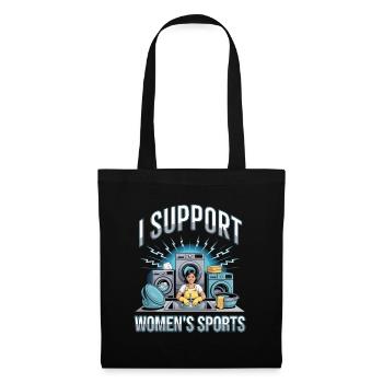 I Support Women's Sports Unwearable Bootleg - Tote Bag - black - Front