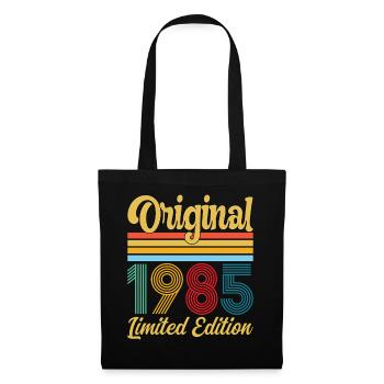Geburtstagsgeschenk 1985 Originales Vintage-Retro-Geschenk - Stoffbeutel - Schwarz - Vorne