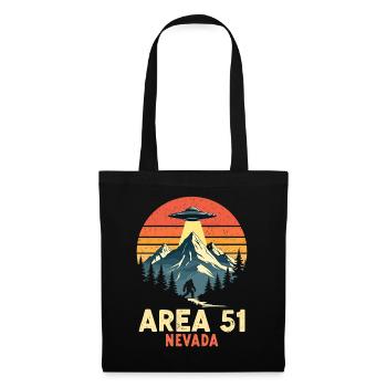 Area 51 Nevada UFO trifft Bigfoot - Stoffbeutel - Schwarz - Vorne