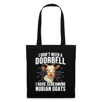  Nubian Goat Lover Goat Owner Nubian Goat Costume - Tote Bag - black - Front