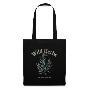 Wild Herbs – Natürliche Kräuter - Stoffbeutel - Schwarz - Vorne