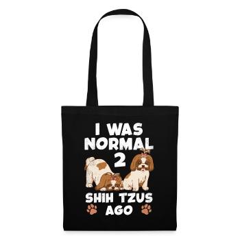 J’étais normal avant deux Shih Tzu - Sac en tissu - noir - Devant