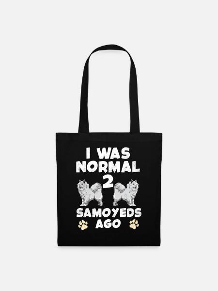 Ich War Normal Vor 2 Samoyeds - Stoffbeutel - Schwarz