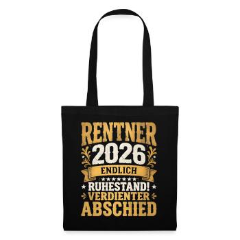 Retraités 2026 Retraite bien méritée Adieu - Sac en tissu - noir - Devant