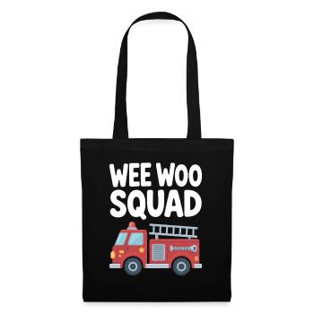 Wee Woo Squad Fire Truck Car Fun - Tote Bag - black - Front