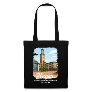 Hagen, Rhénanie-du-Nord-Westphalie - Sac en tissu - noir - Devant