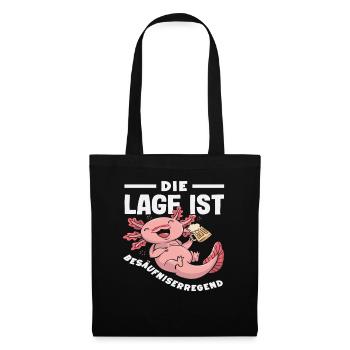 Le lieu est ivre : Axolotl - Sac en tissu - noir - Devant