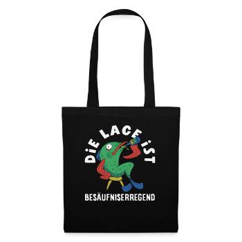 L’endroit est le poisson ivre - Sac en tissu - noir - Devant