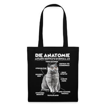 T britannique à cheveux court | Chats britanniques à poil court - Sac en tissu - noir - Devant