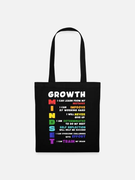 Growth Mindset Acronym Poster - Stoffbeutel - Schwarz