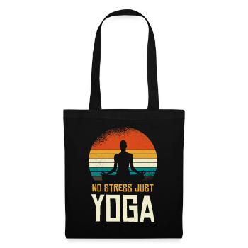 No Stress Just Yoga Retro Silhouette - Tote Bag - black - Front