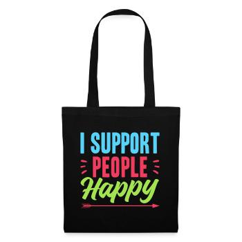 Social Worker Quote Support People Happy Social - Tote Bag - black - Front