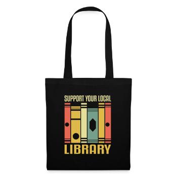 Cadeau des amateurs de livres pour la bibliothèque - Sac en tissu - noir - Devant