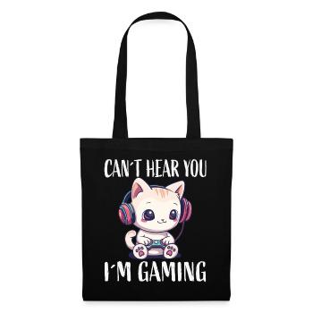 Cat Gaming While Gaming - Tote Bag - black - Front