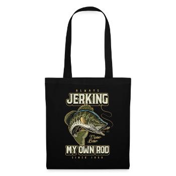 Always Jerking My Rod Funny Fishing Born 1958 - Tote Bag - black - Front