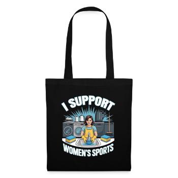 I Support Women's Sports Unwearable Bootleg - Tote Bag - black - Front