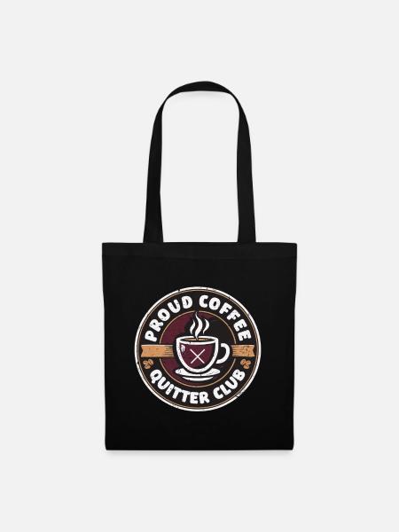 Kaffeeentzug Koffeinfrei Ex-Kaffeetrinker - Stoffbeutel - Schwarz