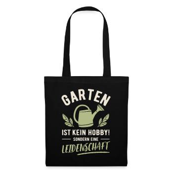 Jardin | Ce n’est pas un passe-temps mais une passion - Sac en tissu - noir - Devant