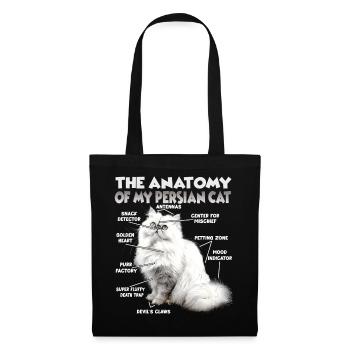 Cadeau des chats persans pour l’amoureux des chats - Sac en tissu - noir - Devant