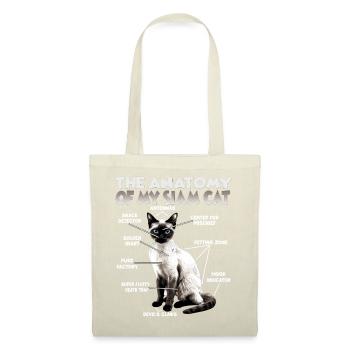Siamkatzen T | Siamkatze Katzen Siam Katzen - Stoffbeutel - Natur - Vorne