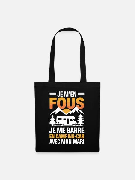 J’men Fous J’me Barre en Camping-Car Humour - Sac en tissu - noir
