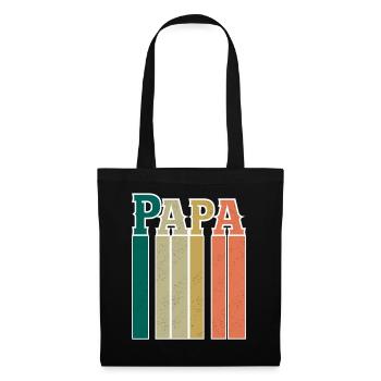 Papa - Sac en tissu - noir - Devant