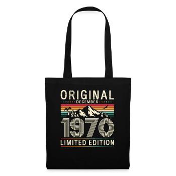 55e anniversaire Original Décembre Né en 1970 - Sac en tissu - noir - Devant