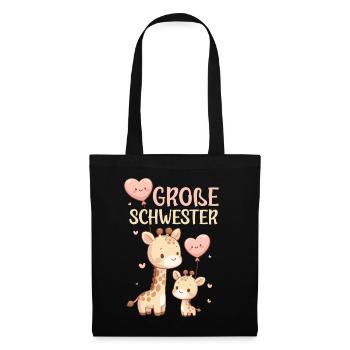Big Sister Giraffe Sibling - Tote Bag - black - Front