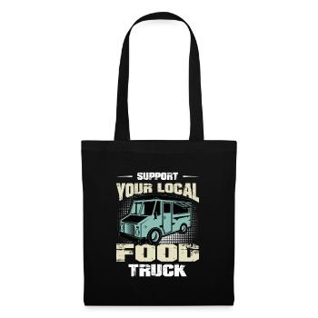 Food trucker de rue Imbisswagen - Sac en tissu - noir - Devant