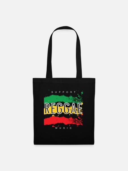 Raggae Musik Rasta Geschenke Damen Herren - Stoffbeutel - Schwarz