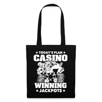 Casino Casinospiel - Stoffbeutel - Schwarz - Vorne