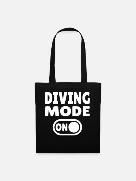 Diving Mode On – Tauchen - Stoffbeutel - Schwarz
