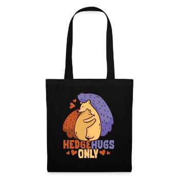 Tag Igel Jour de Hérisson Seulement Câlins de Haies - Sac en tissu - noir - Devant